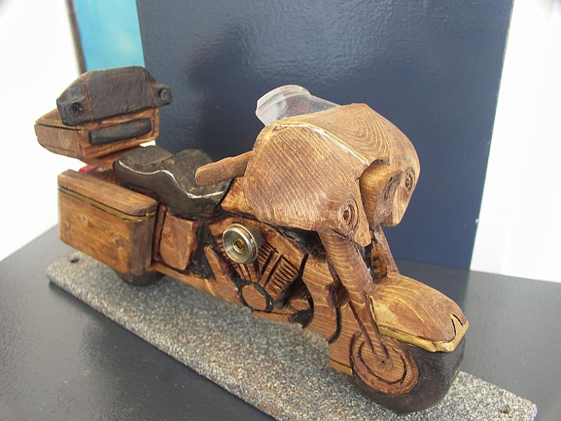 PICT0582.JPG - MotorcyclesWood carving, mixed media, 2013